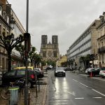 Kathedrale von Reims im Regen